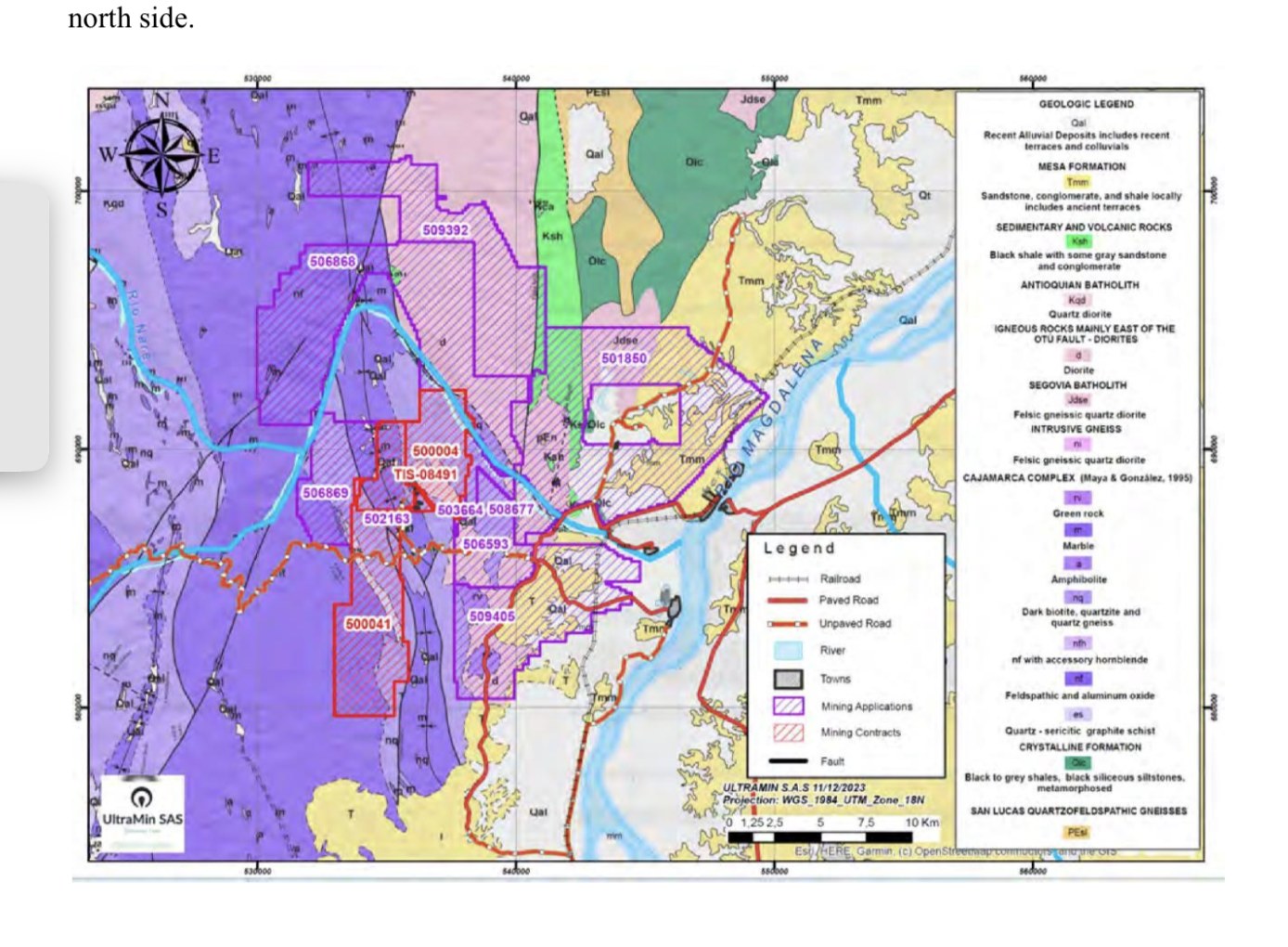 Geological map of the Caño Seco Project — NI 43-101, Fig. 7.7 (S.D. Redwood, 2025)
